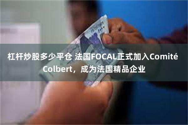 杠杆炒股多少平仓 法国FOCAL正式加入Comité Colbert，成为法国精品企业